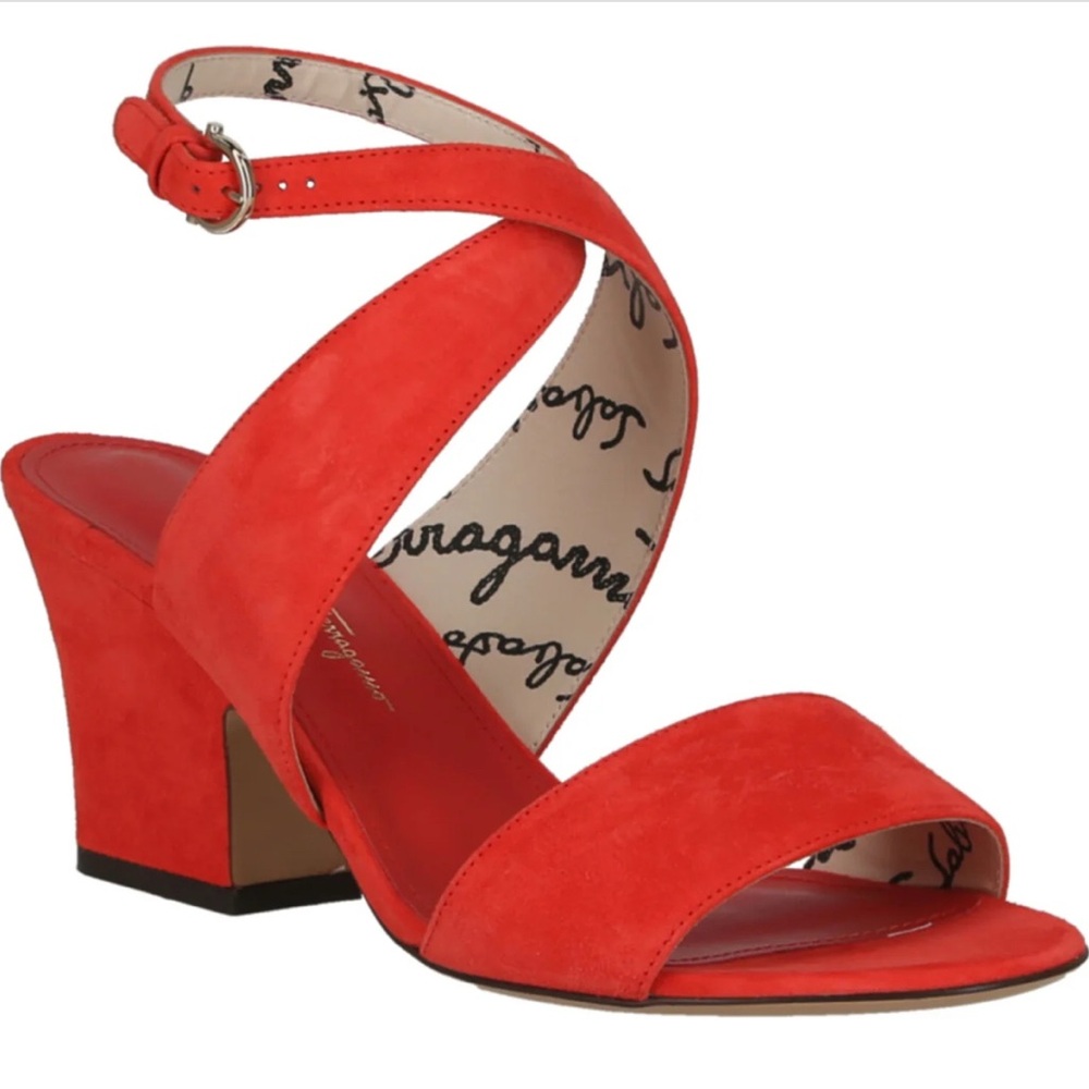 Ferragamo Sheena Suede Sandals Women size 8.5